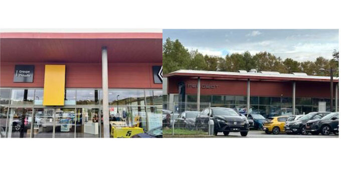 Garage Renault du groupe Thivolle et garage Peugeot dur Groupe Choppard